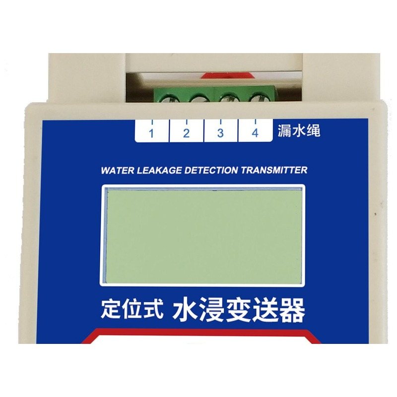 จอ LCD 128×64 และปุ่มควบคุม 4 ปุ่ม ของเครื่องตรวจจับน้ำรั่ว